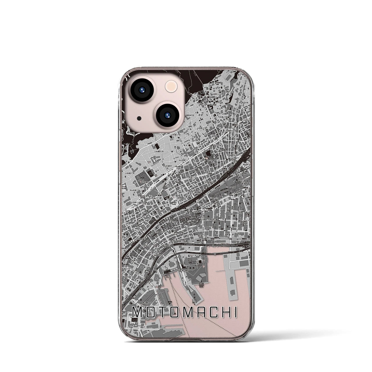 【元町(兵庫県)】地図柄iPhoneケース(クリアタイプ)