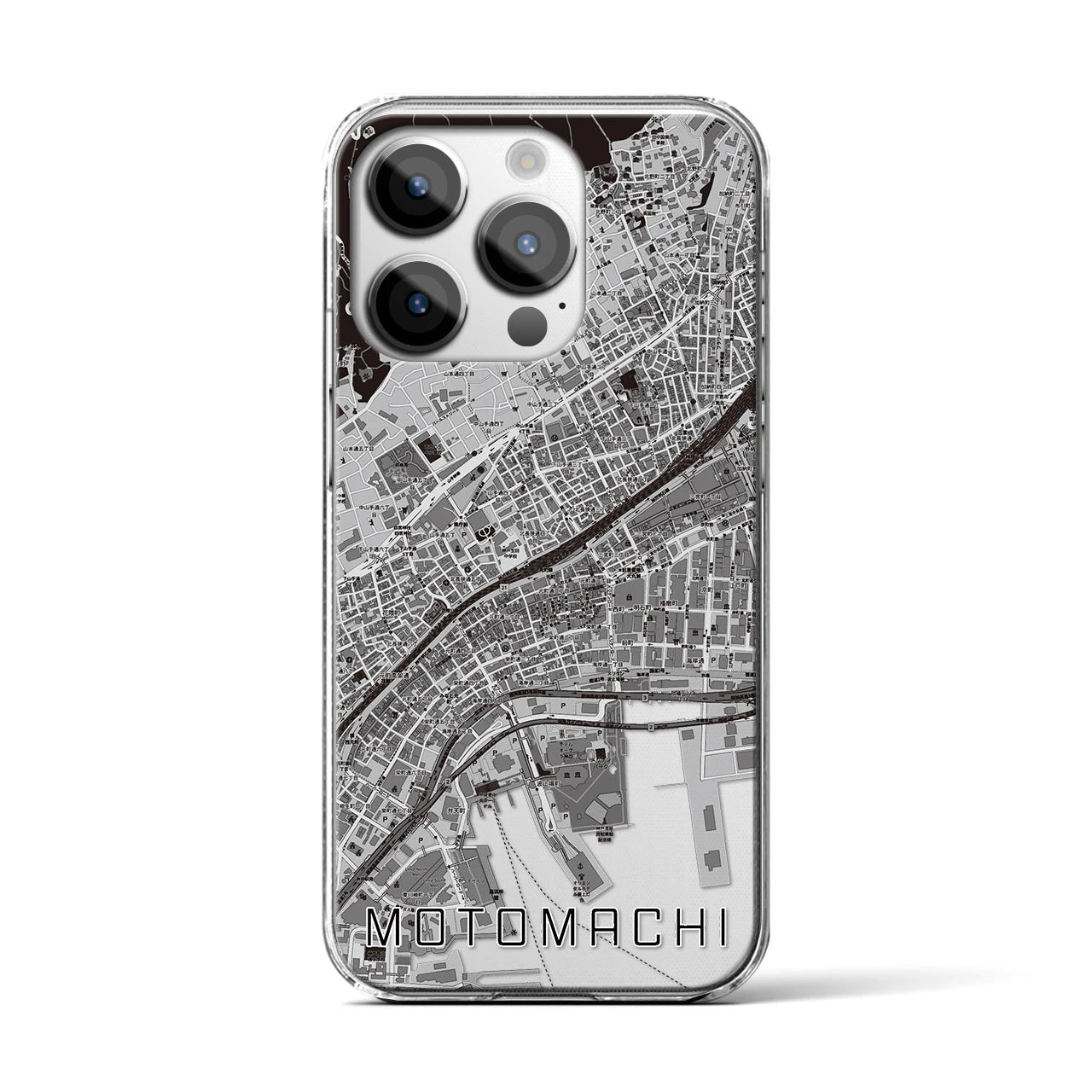【元町(兵庫県)】地図柄iPhoneケース(クリアタイプ)