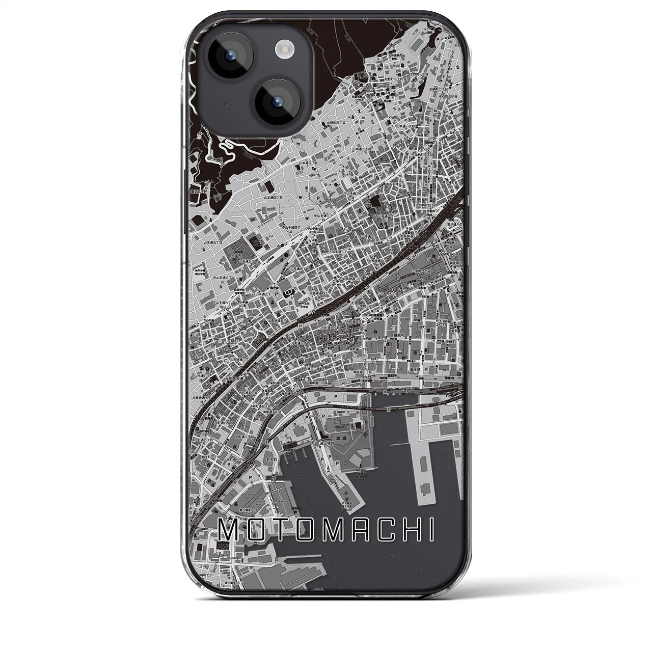 【元町(兵庫県)】地図柄iPhoneケース(クリアタイプ)