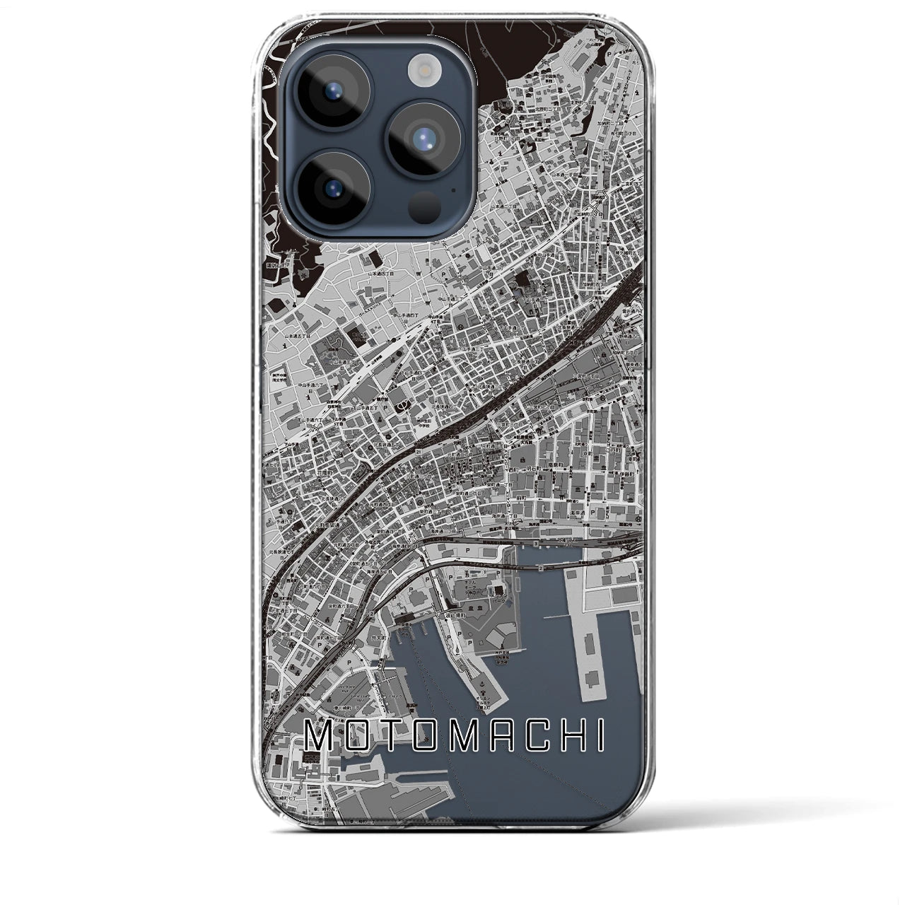 【元町(兵庫県)】地図柄iPhoneケース(クリアタイプ)