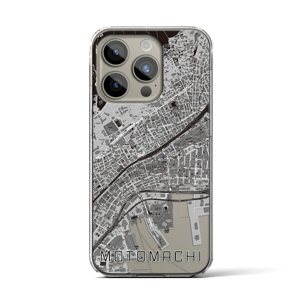 【元町(兵庫県)】地図柄iPhoneケース(クリアタイプ)