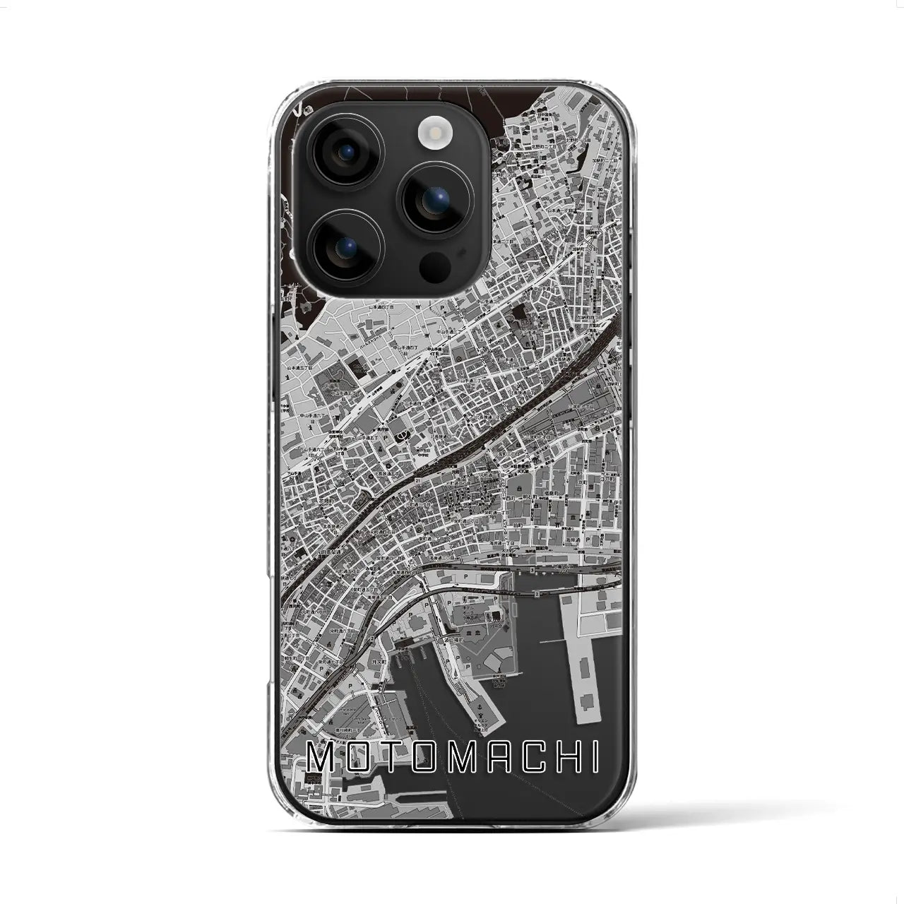 【元町(兵庫県)】地図柄iPhoneケース(クリアタイプ)