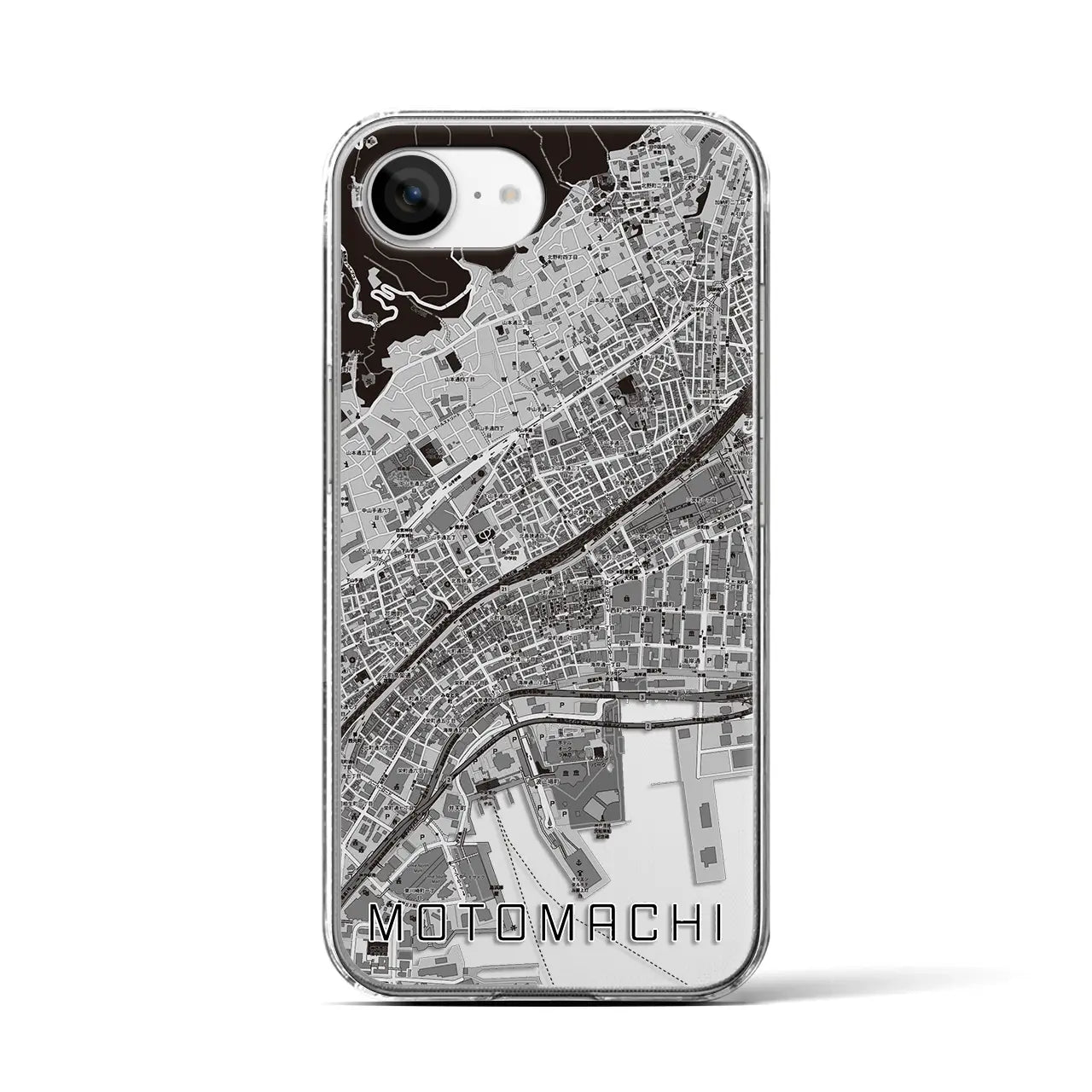 【元町(兵庫県)】地図柄iPhoneケース(クリアタイプ)