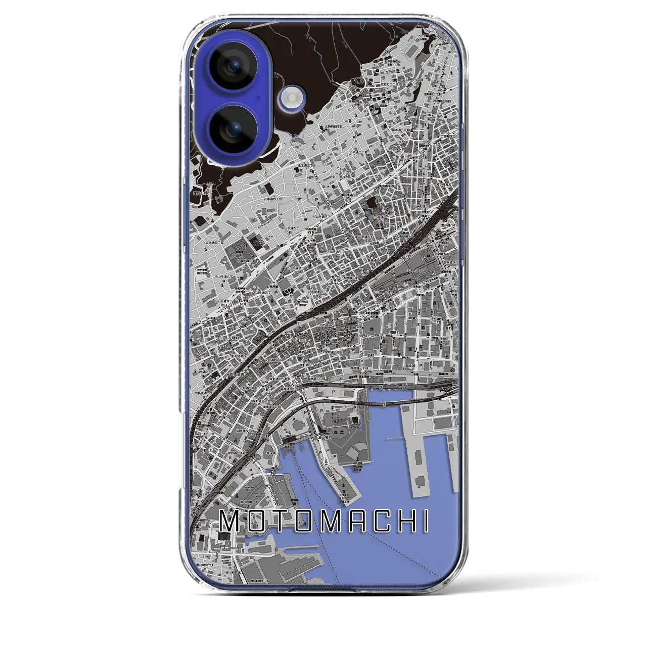 【元町(兵庫県)】地図柄iPhoneケース(クリアタイプ)