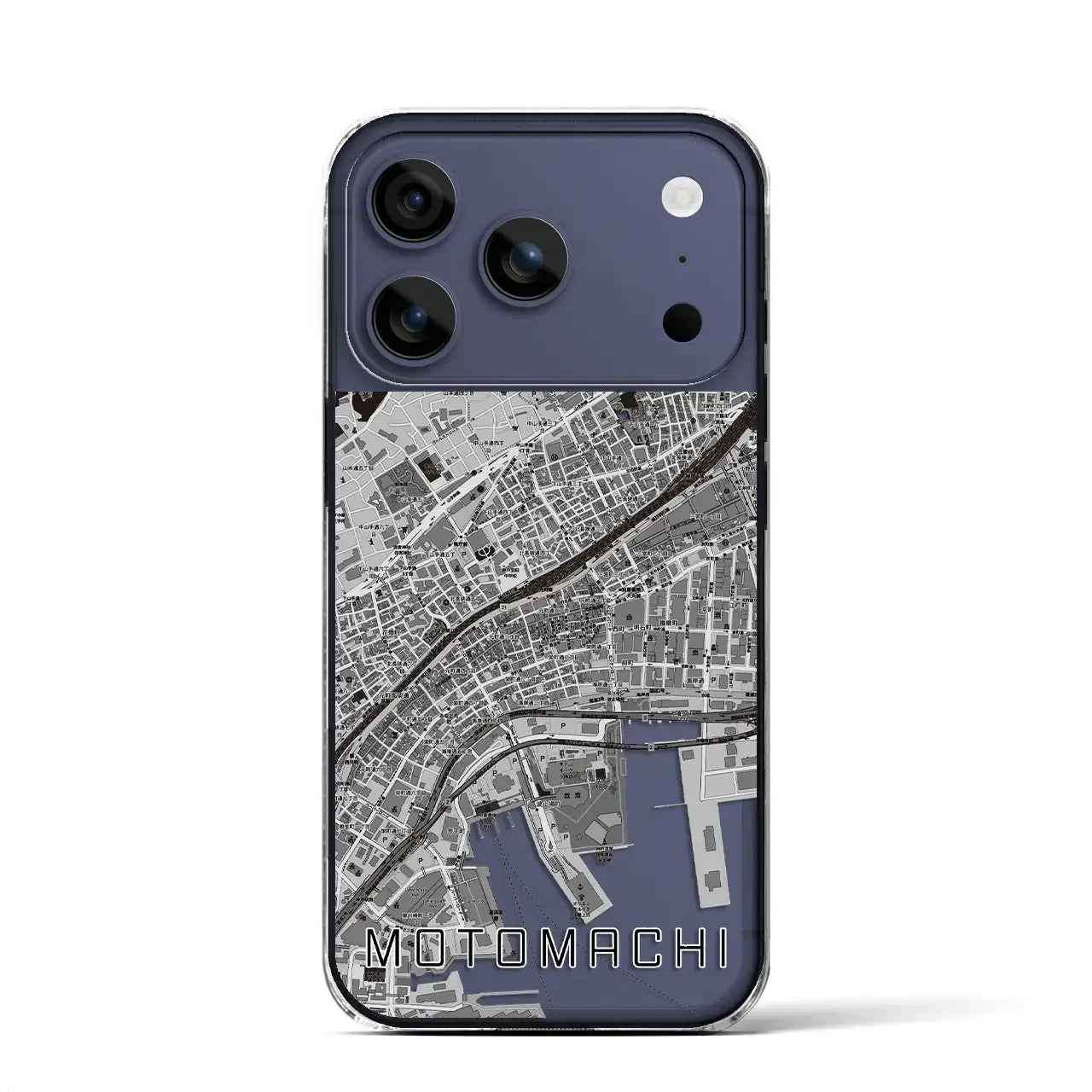 【元町(兵庫県)】地図柄iPhoneケース(クリアタイプ)