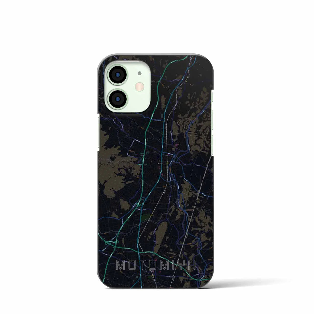 【本宮(福島県)】地図柄iPhoneケース(バックカバータイプ)