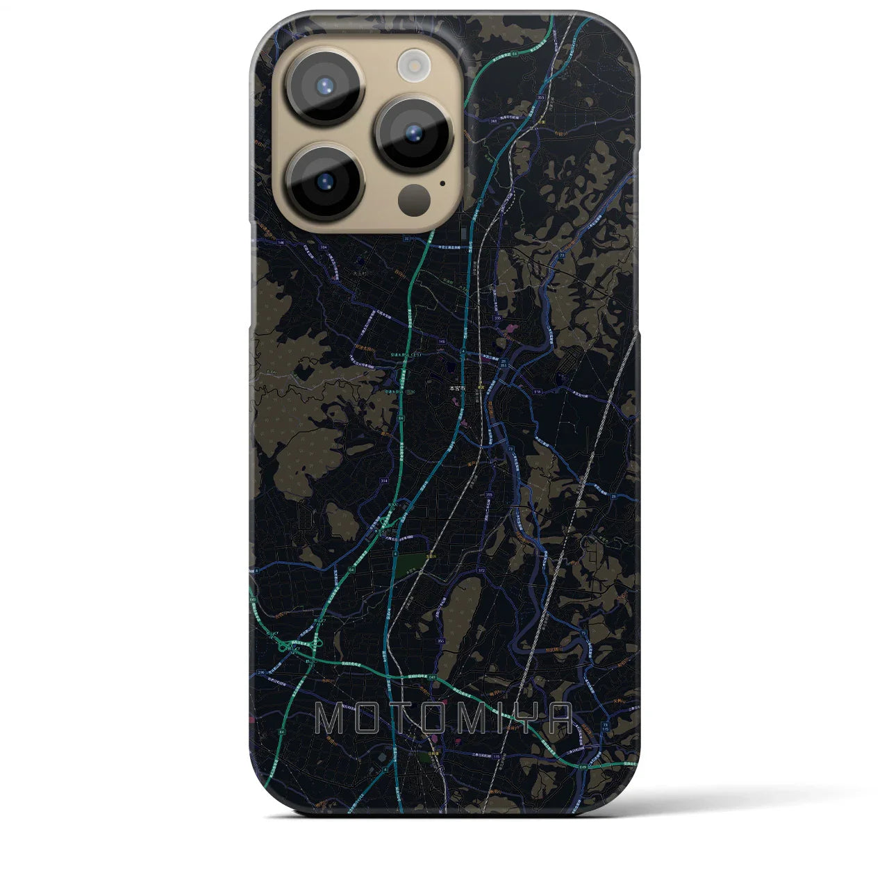 【本宮(福島県)】地図柄iPhoneケース(バックカバータイプ)