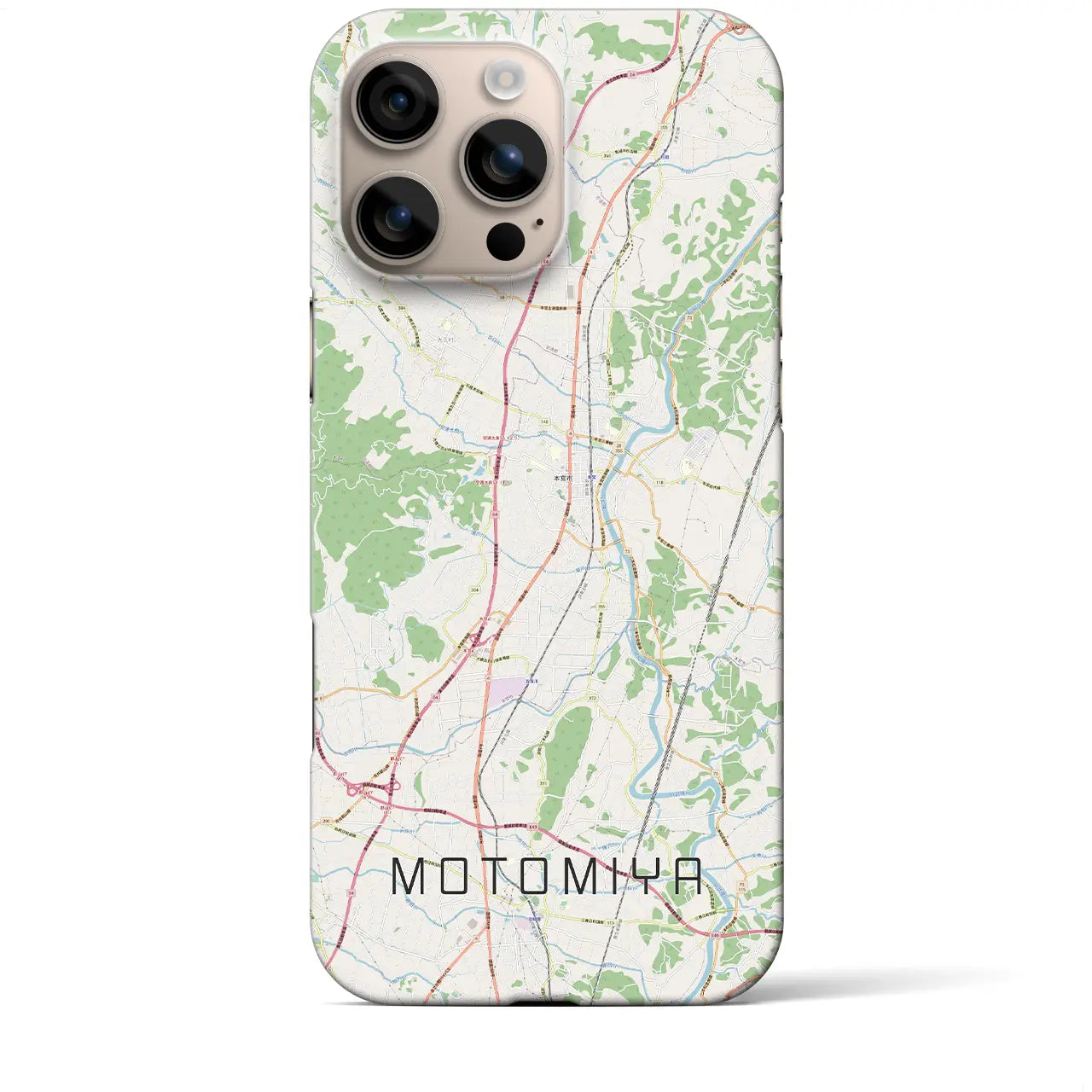 【本宮(福島県)】地図柄iPhoneケース(バックカバータイプ)