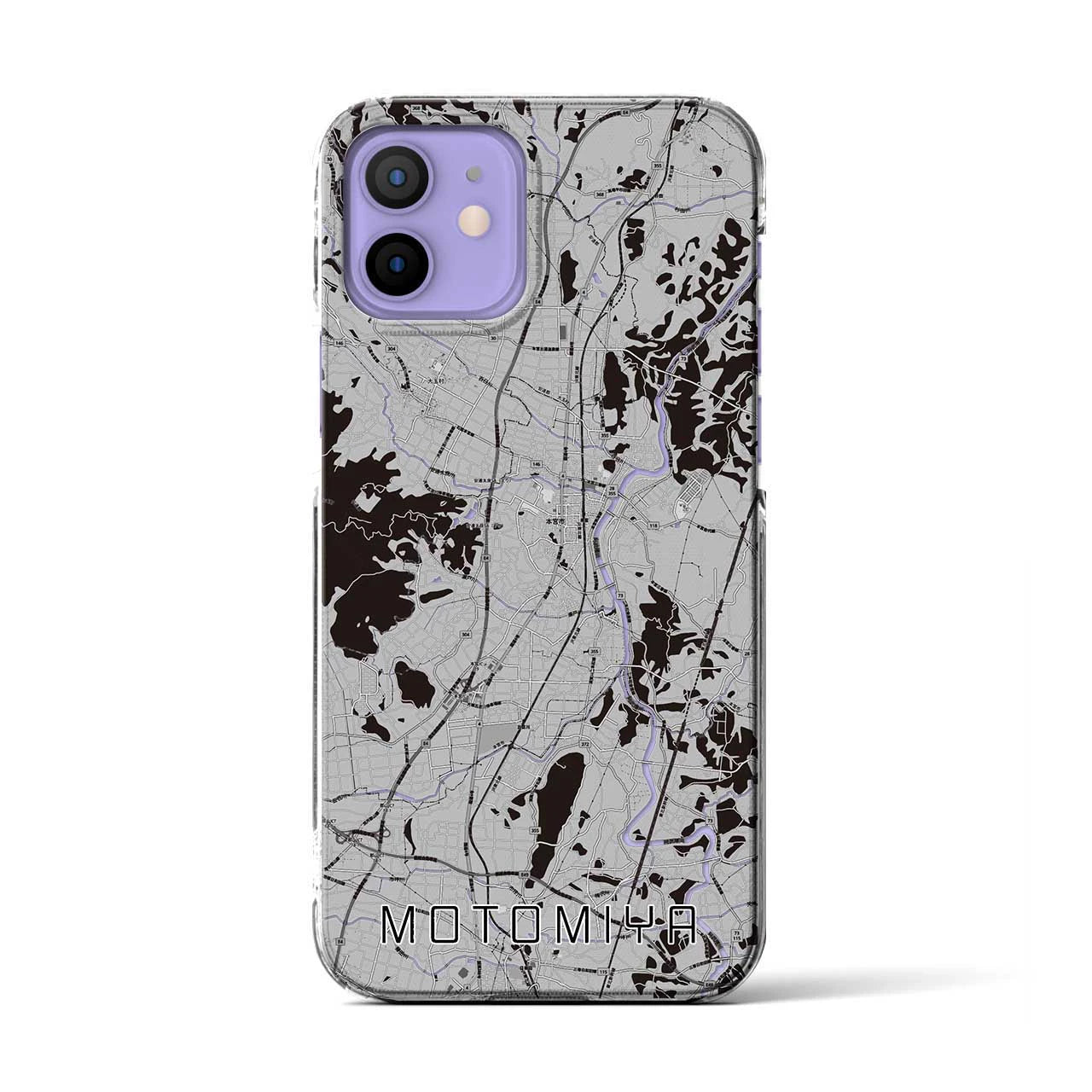 【本宮(福島県)】地図柄iPhoneケース(クリアタイプ)