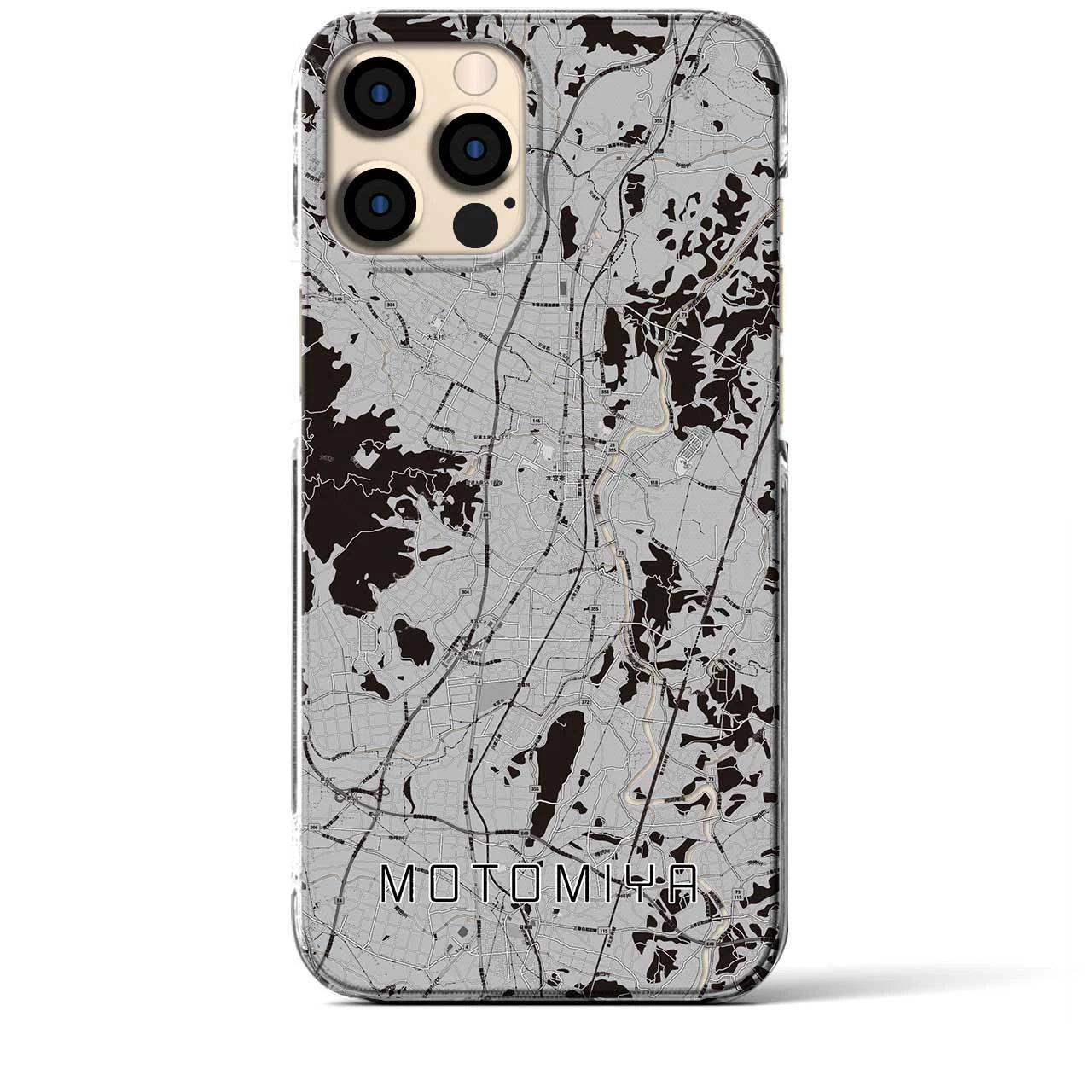 【本宮(福島県)】地図柄iPhoneケース(クリアタイプ)