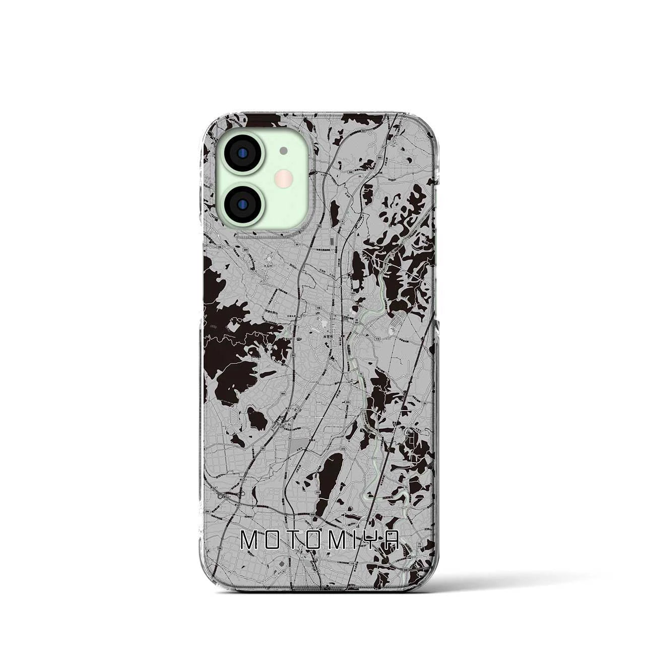 【本宮(福島県)】地図柄iPhoneケース(クリアタイプ)