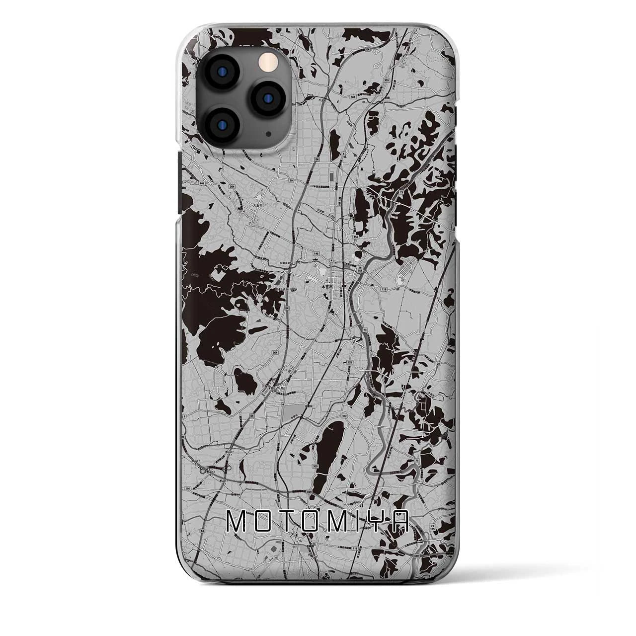 【本宮(福島県)】地図柄iPhoneケース(クリアタイプ)