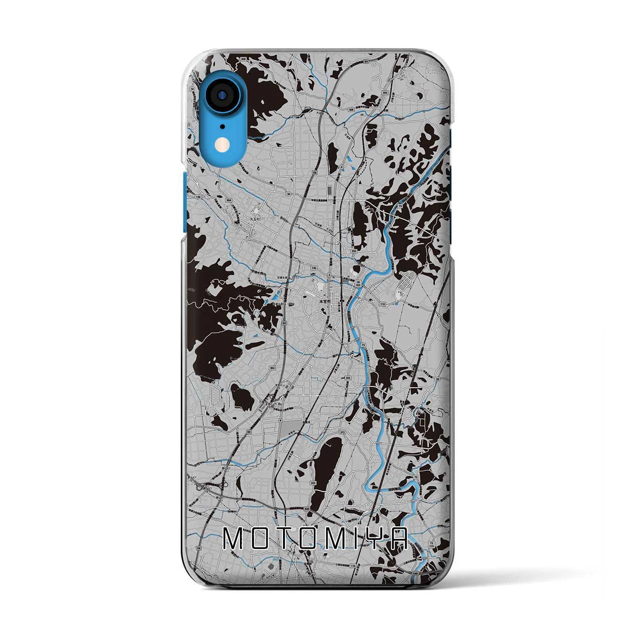 【本宮(福島県)】地図柄iPhoneケース(クリアタイプ)