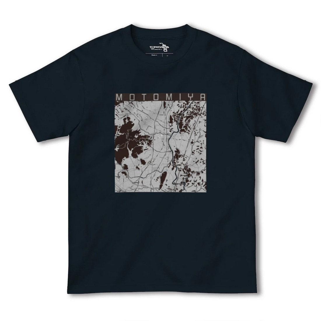 【本宮(福島県)(福島県)】地図柄ヘビーウェイトTシャツ