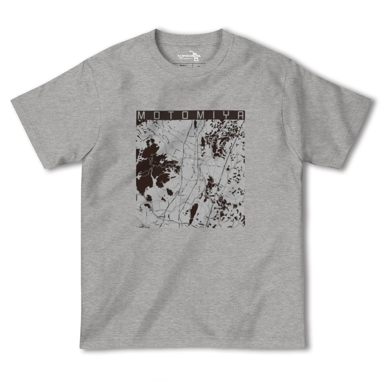 【本宮(福島県)(福島県)】地図柄ヘビーウェイトTシャツ