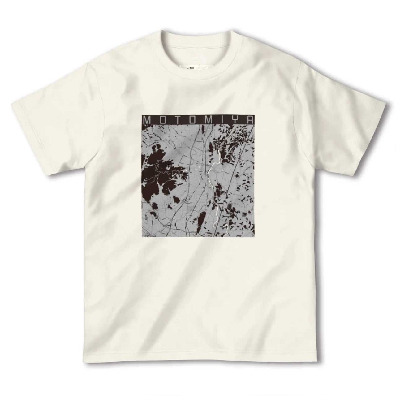 【本宮(福島県)(福島県)】地図柄ヘビーウェイトTシャツ