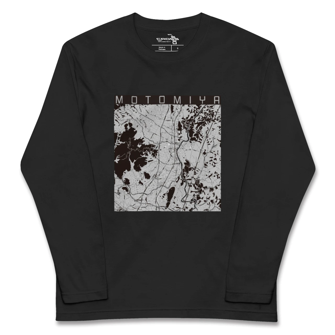 【本宮(福島県)(福島県)】地図柄ロングスリーブTシャツ