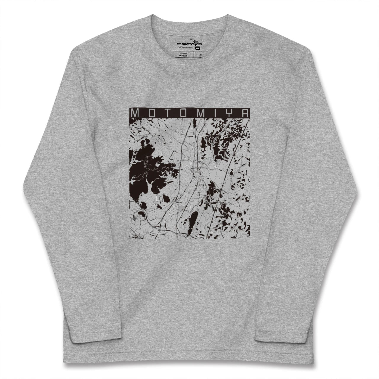 【本宮(福島県)(福島県)】地図柄ロングスリーブTシャツ