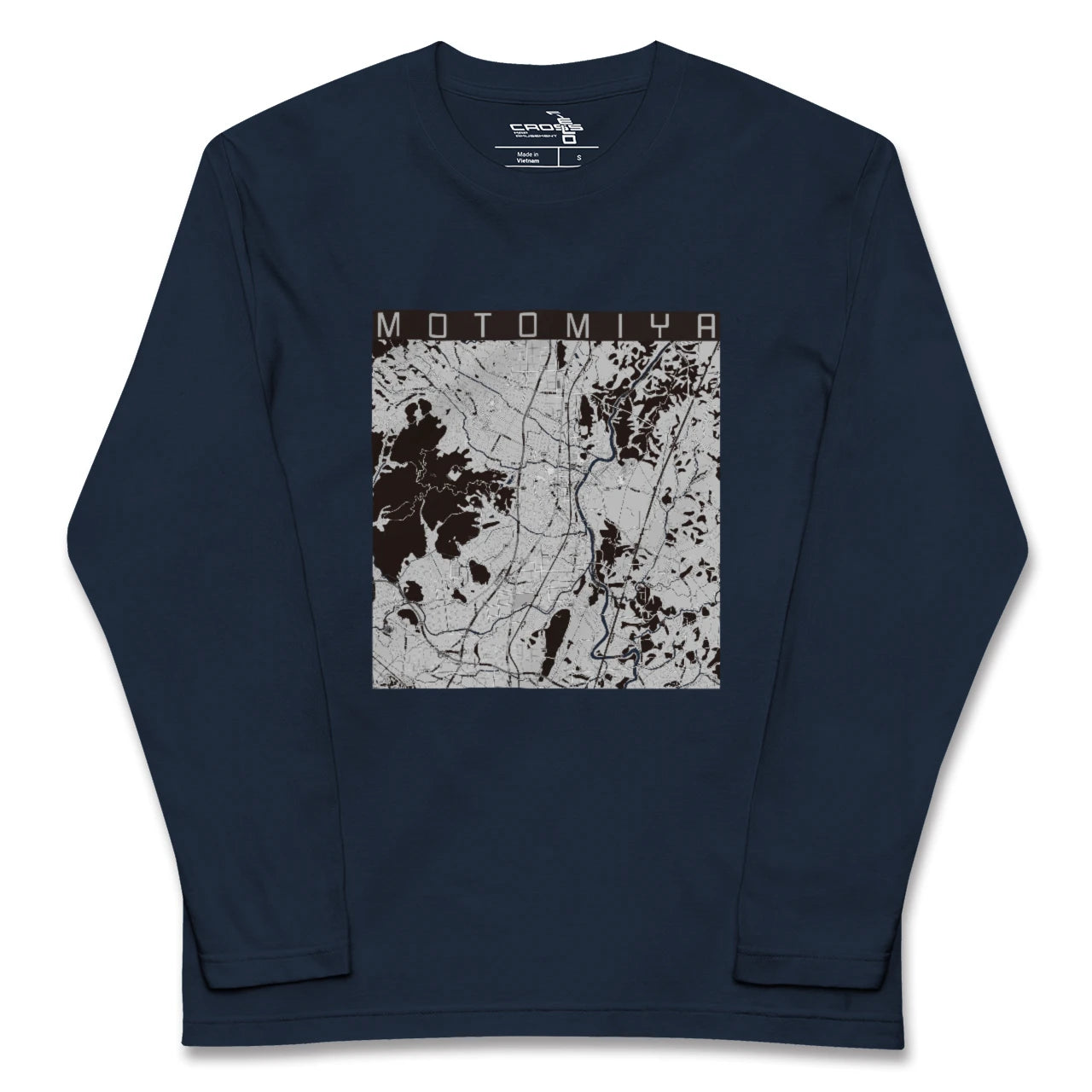【本宮(福島県)(福島県)】地図柄ロングスリーブTシャツ