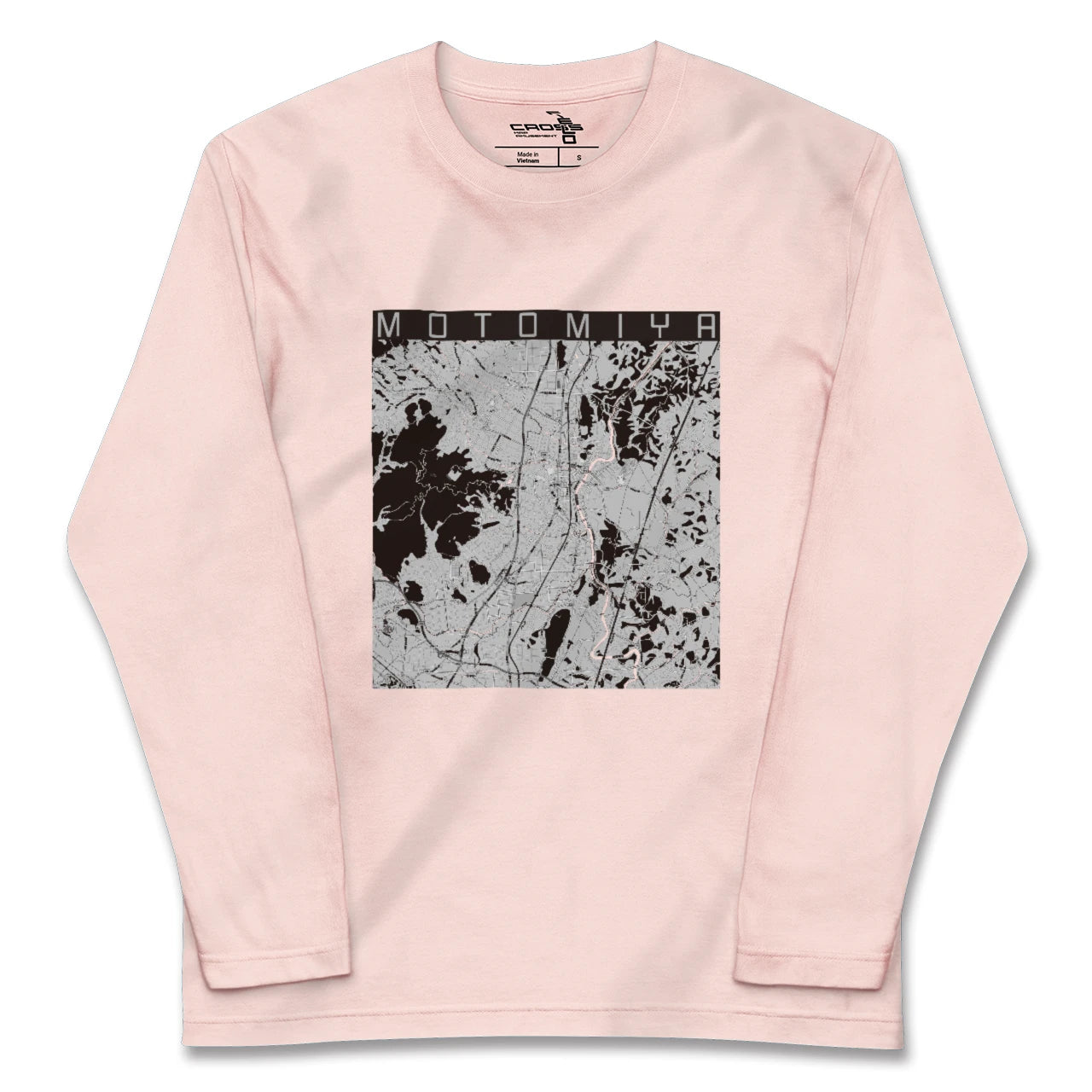 【本宮(福島県)(福島県)】地図柄ロングスリーブTシャツ