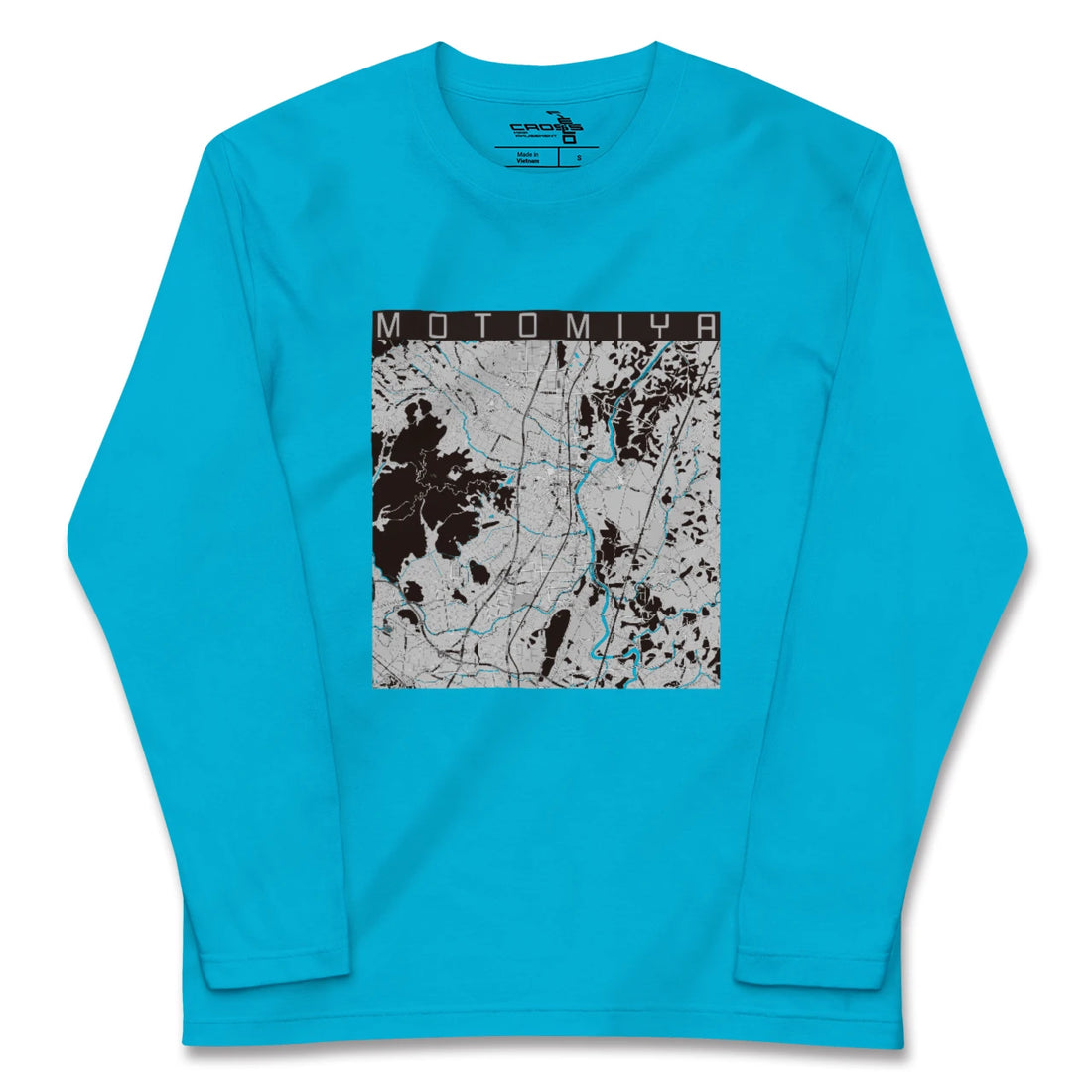 【本宮(福島県)(福島県)】地図柄ロングスリーブTシャツ