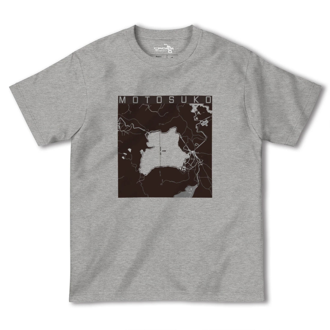 【本栖湖(山梨県)】地図柄ヘビーウェイトTシャツ