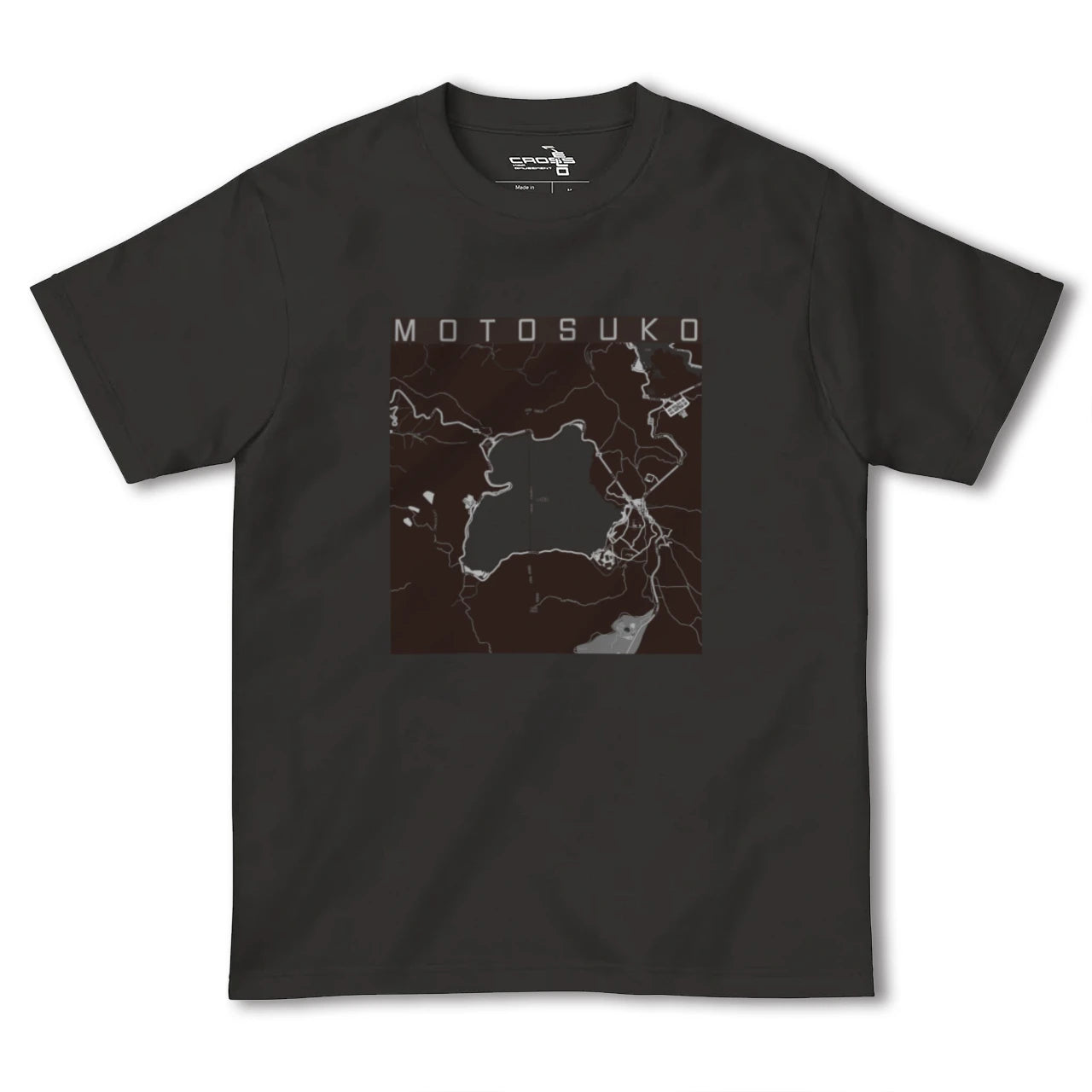 【本栖湖(山梨県)】地図柄ヘビーウェイトTシャツ