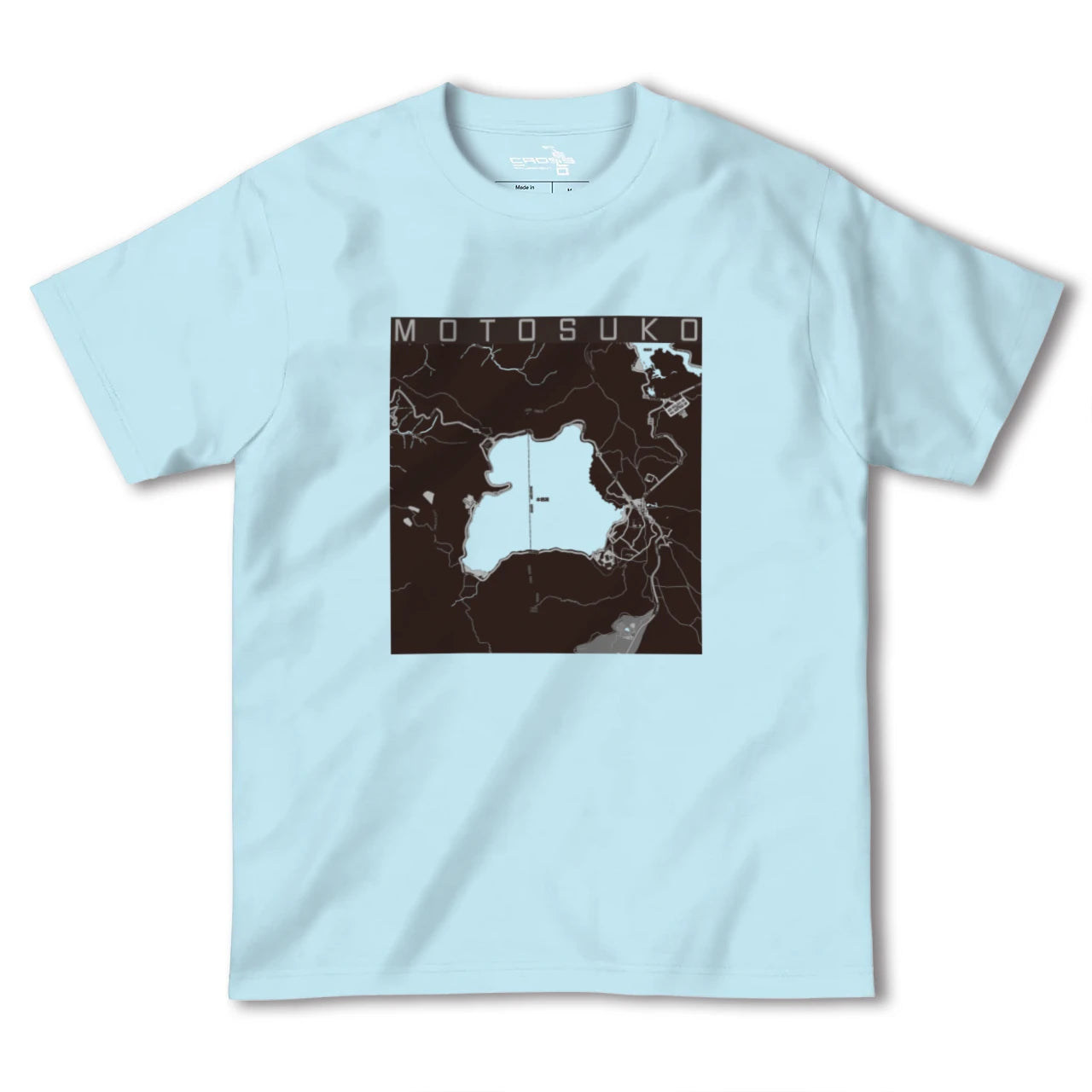 【本栖湖(山梨県)】地図柄ヘビーウェイトTシャツ