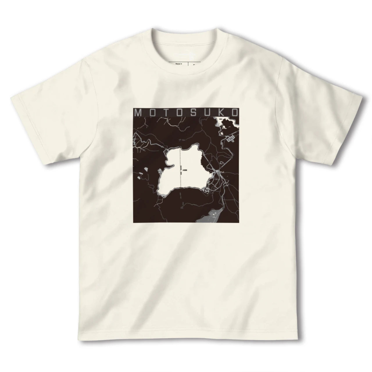 【本栖湖(山梨県)】地図柄ヘビーウェイトTシャツ