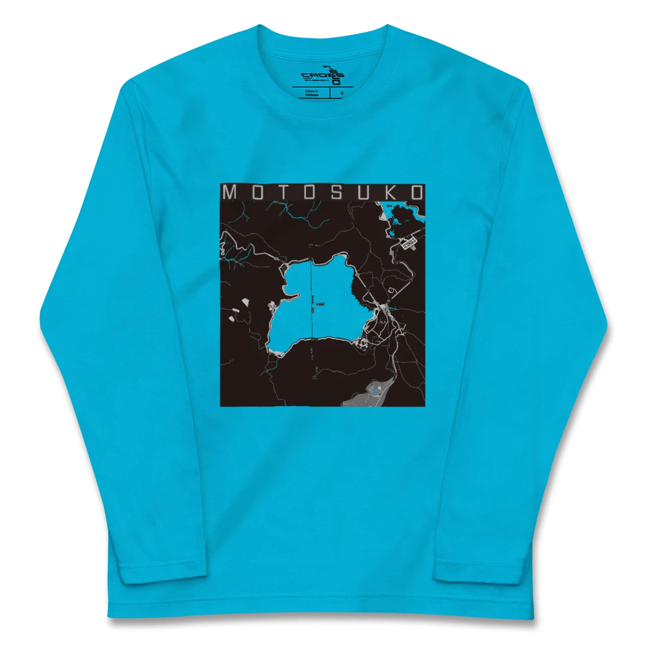 【本栖湖(山梨県)】地図柄ロングスリーブTシャツ