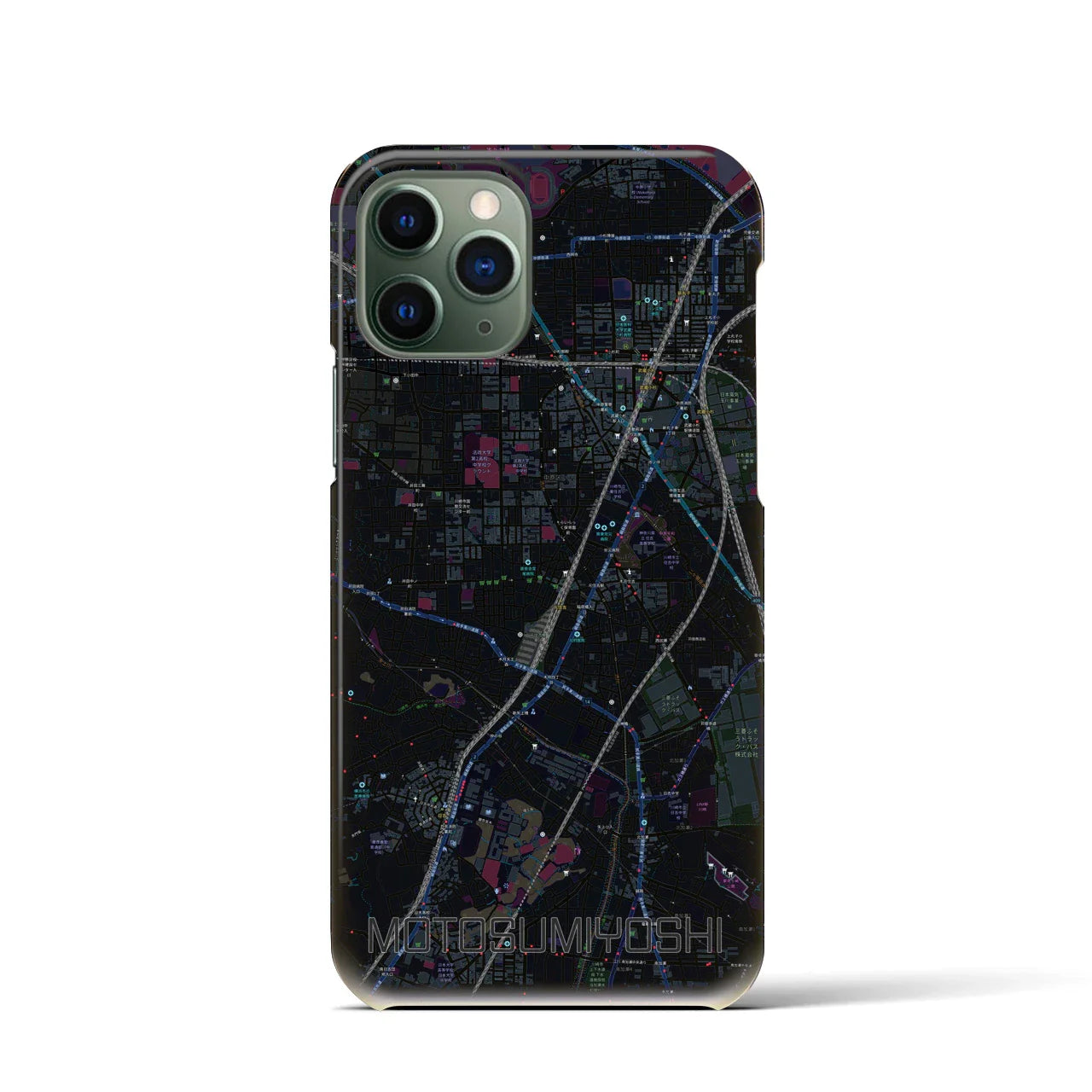 【元住吉(神奈川県)】地図柄iPhoneケース(バックカバータイプ)