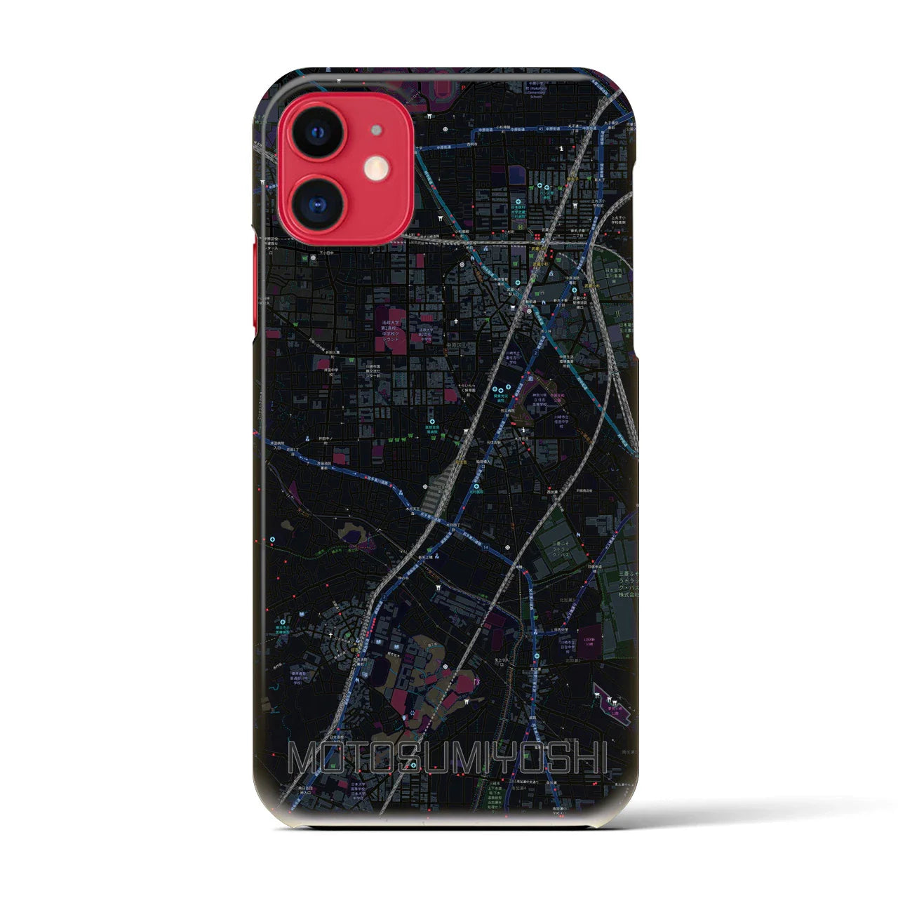 【元住吉(神奈川県)】地図柄iPhoneケース(バックカバータイプ)