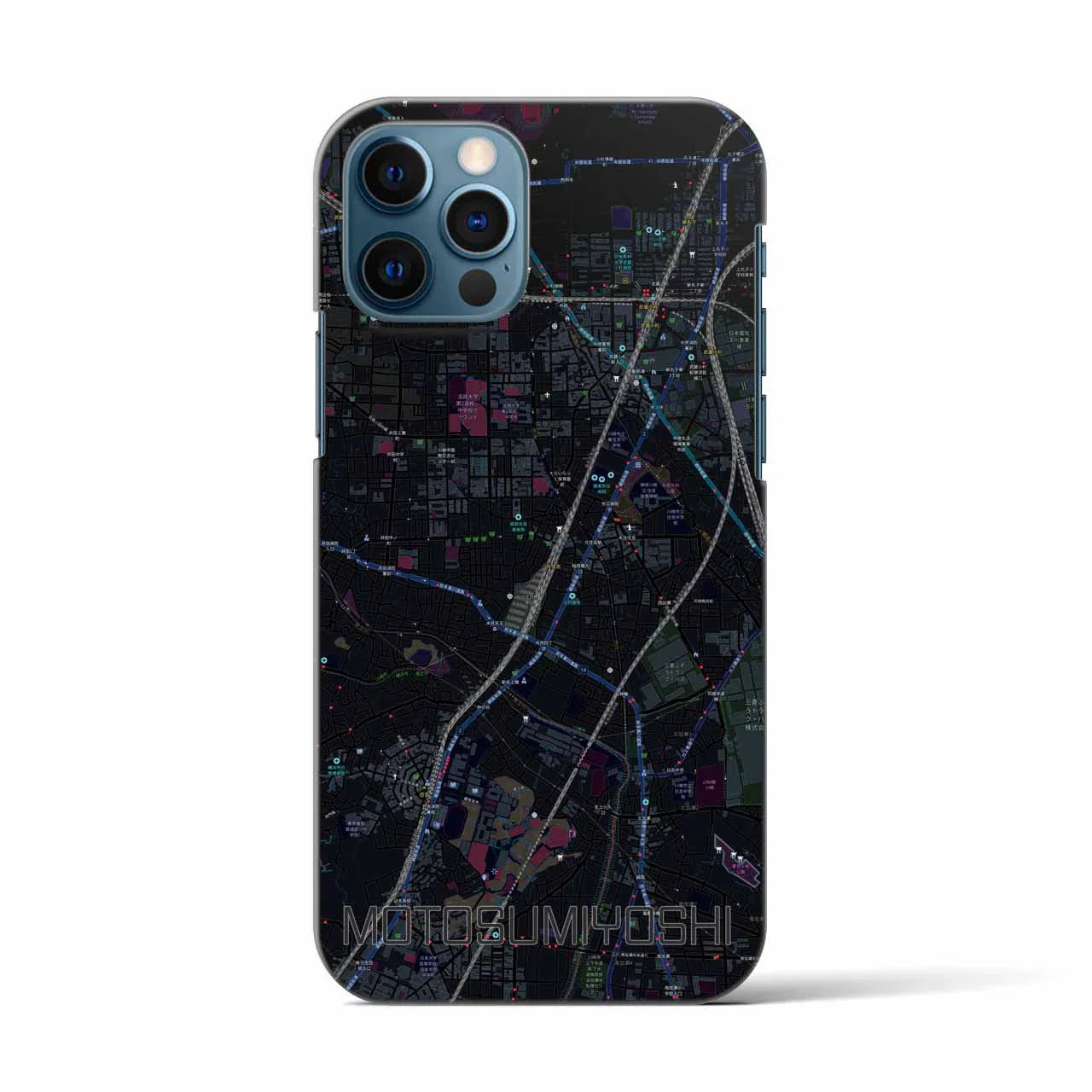 【元住吉(神奈川県)】地図柄iPhoneケース(バックカバータイプ)