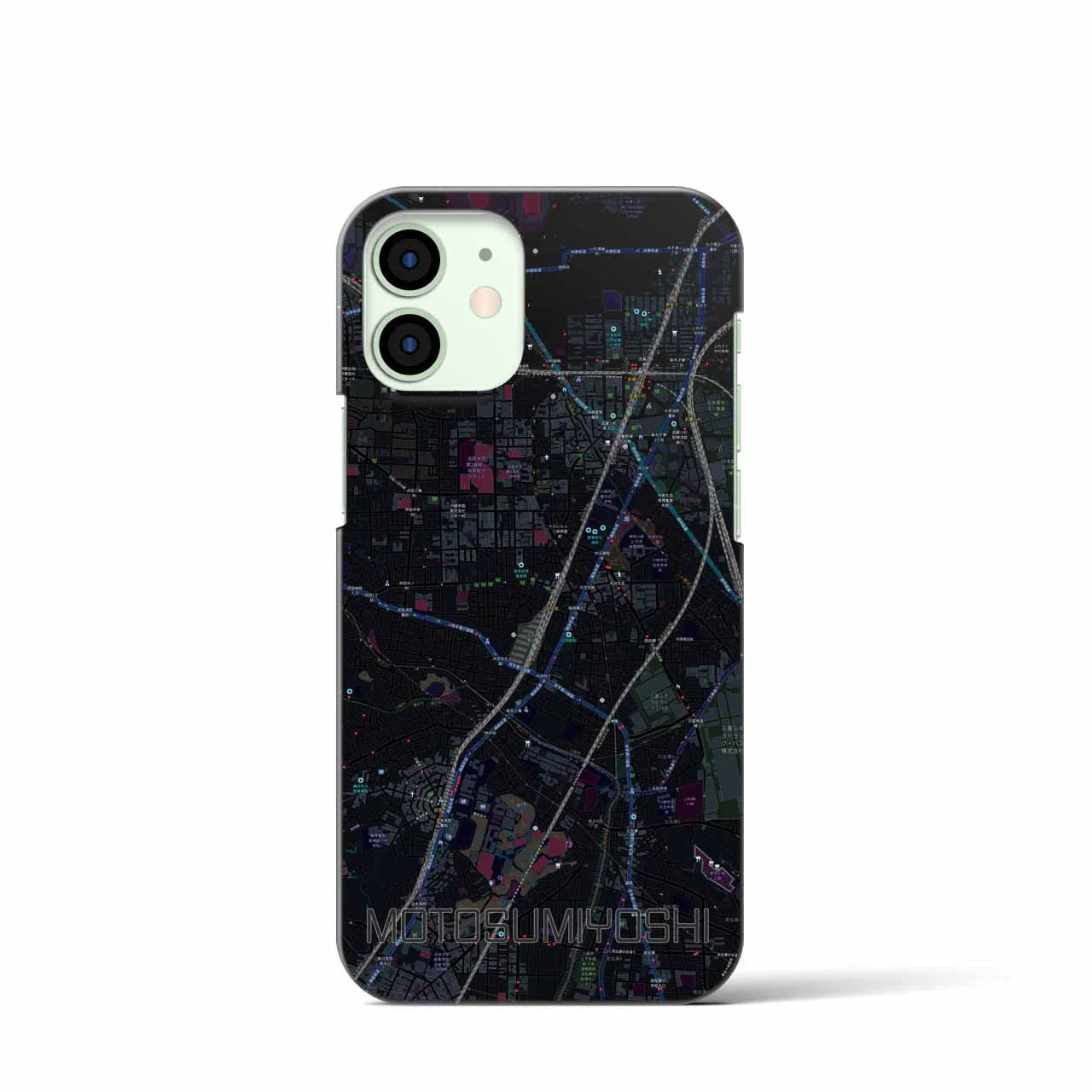 【元住吉(神奈川県)】地図柄iPhoneケース(バックカバータイプ)