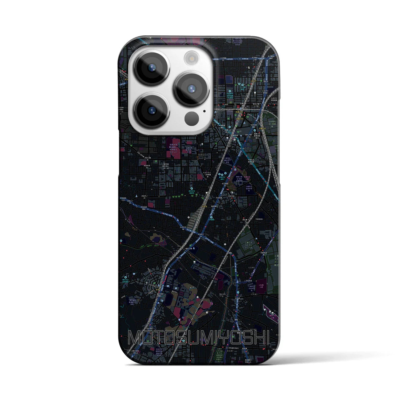 【元住吉(神奈川県)】地図柄iPhoneケース(バックカバータイプ)