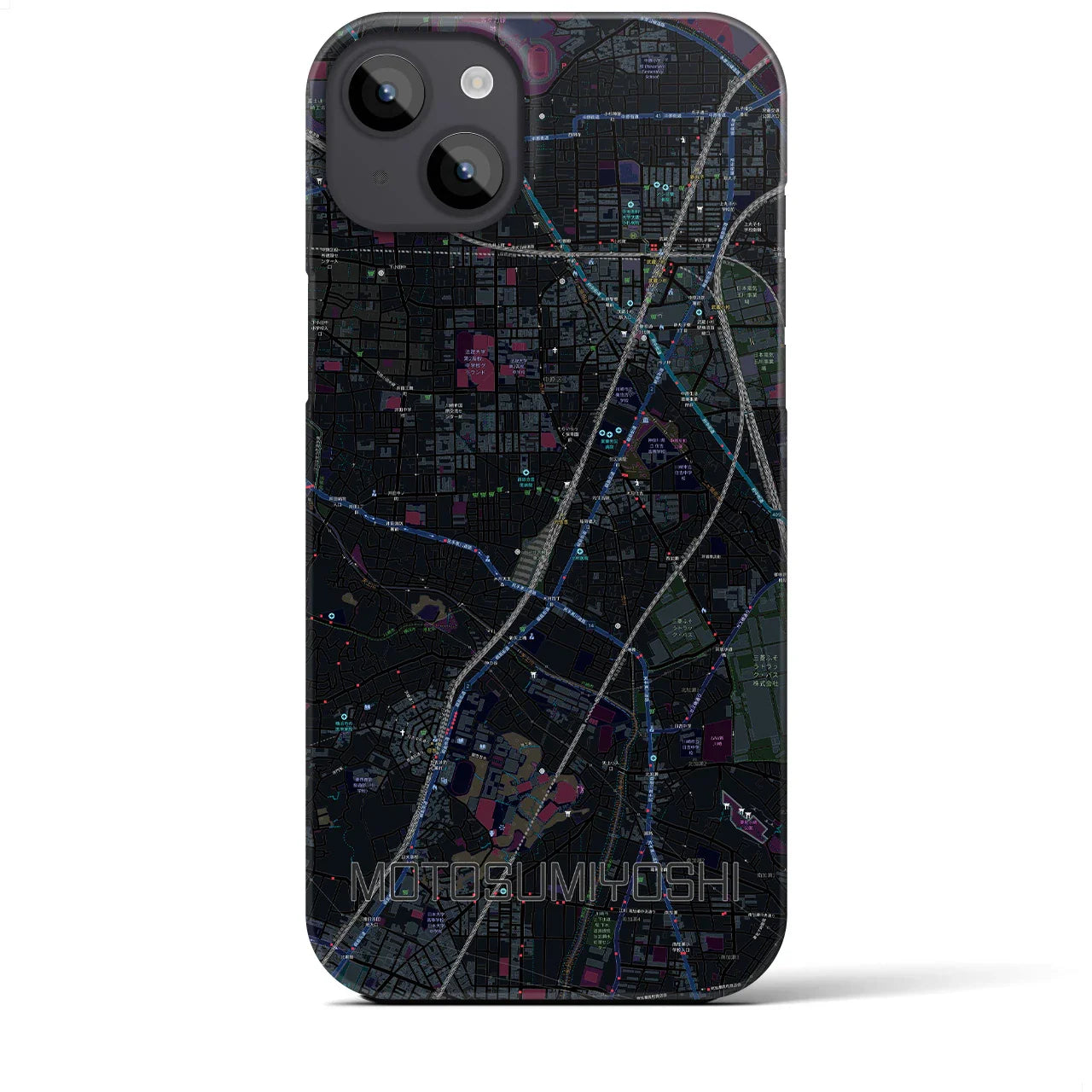 【元住吉(神奈川県)】地図柄iPhoneケース(バックカバータイプ)
