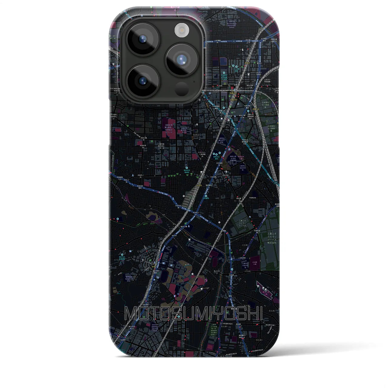 【元住吉(神奈川県)】地図柄iPhoneケース(バックカバータイプ)