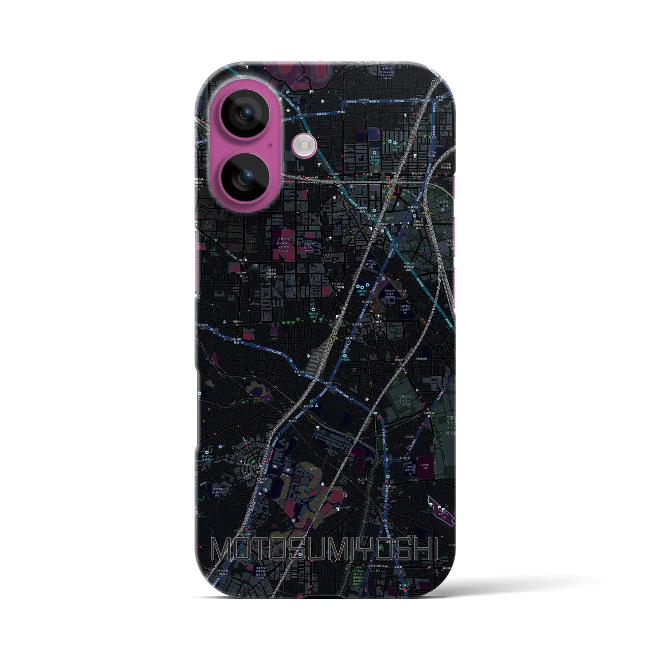 【元住吉(神奈川県)】地図柄iPhoneケース(バックカバータイプ)