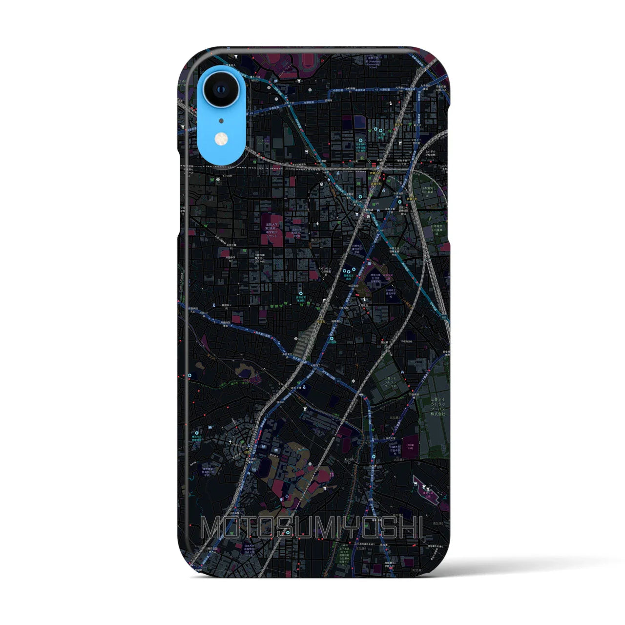 【元住吉(神奈川県)】地図柄iPhoneケース(バックカバータイプ)