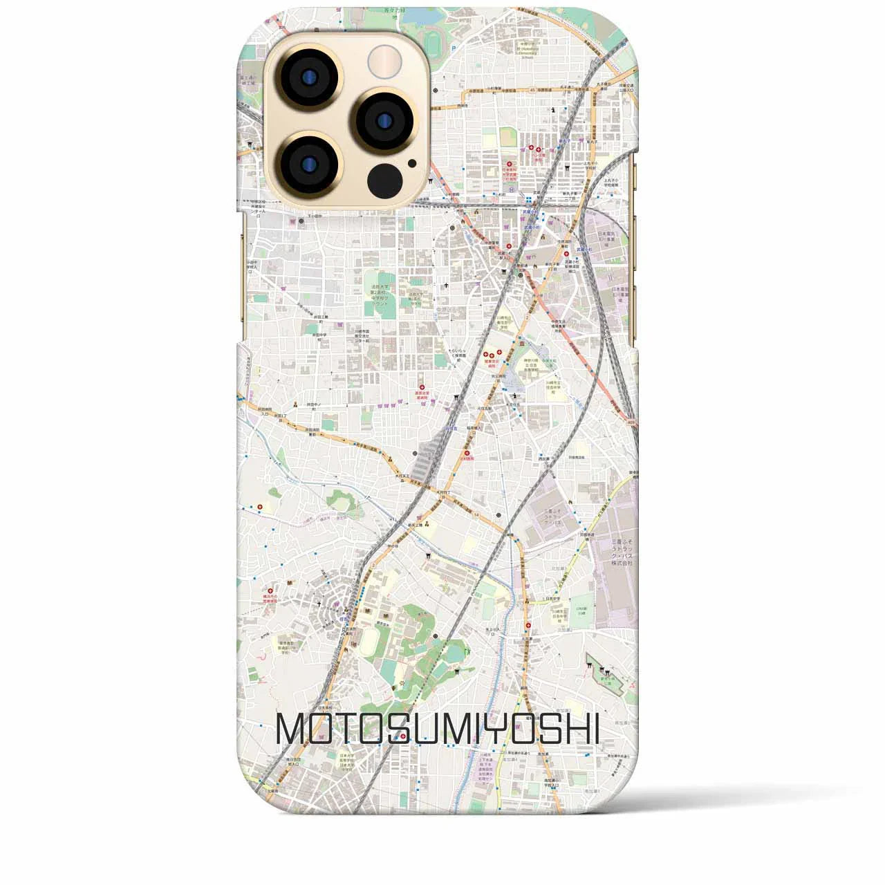 【元住吉(神奈川県)】地図柄iPhoneケース(バックカバータイプ)