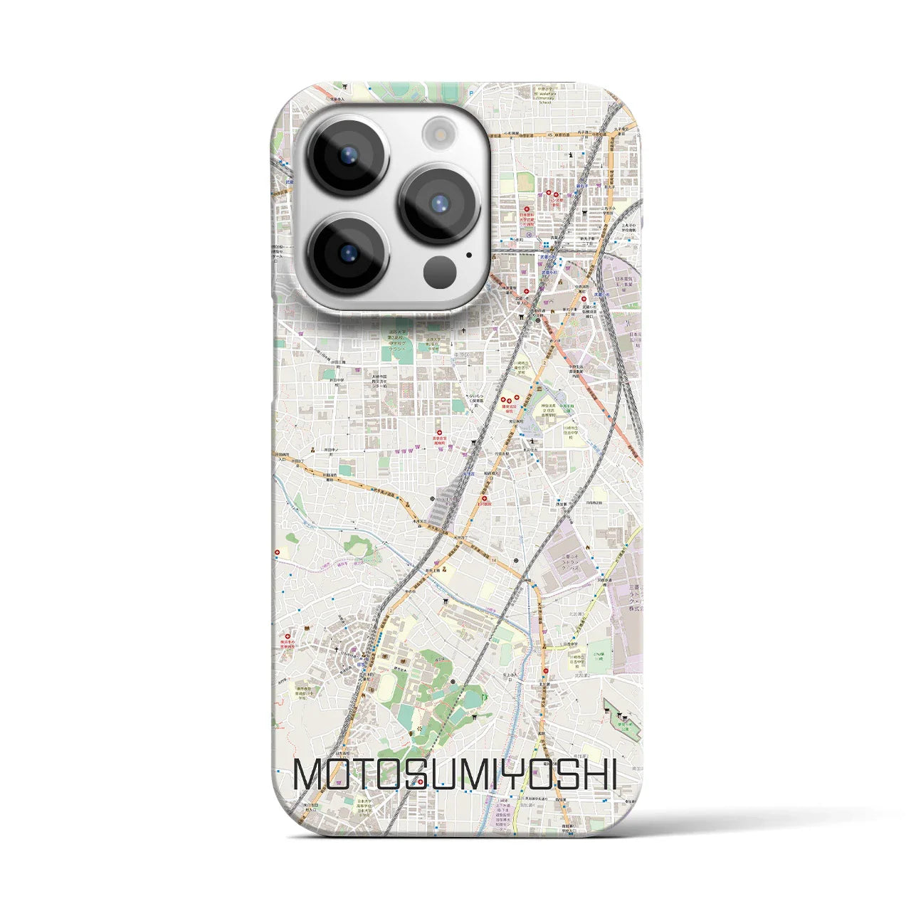 【元住吉(神奈川県)】地図柄iPhoneケース(バックカバータイプ)