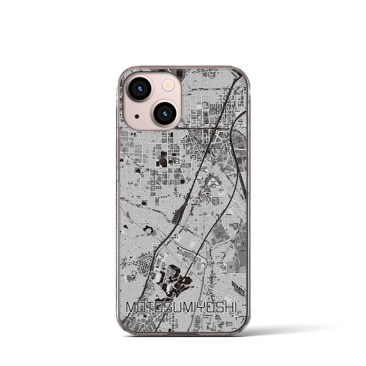 【元住吉(神奈川県)】地図柄iPhoneケース(クリアタイプ)