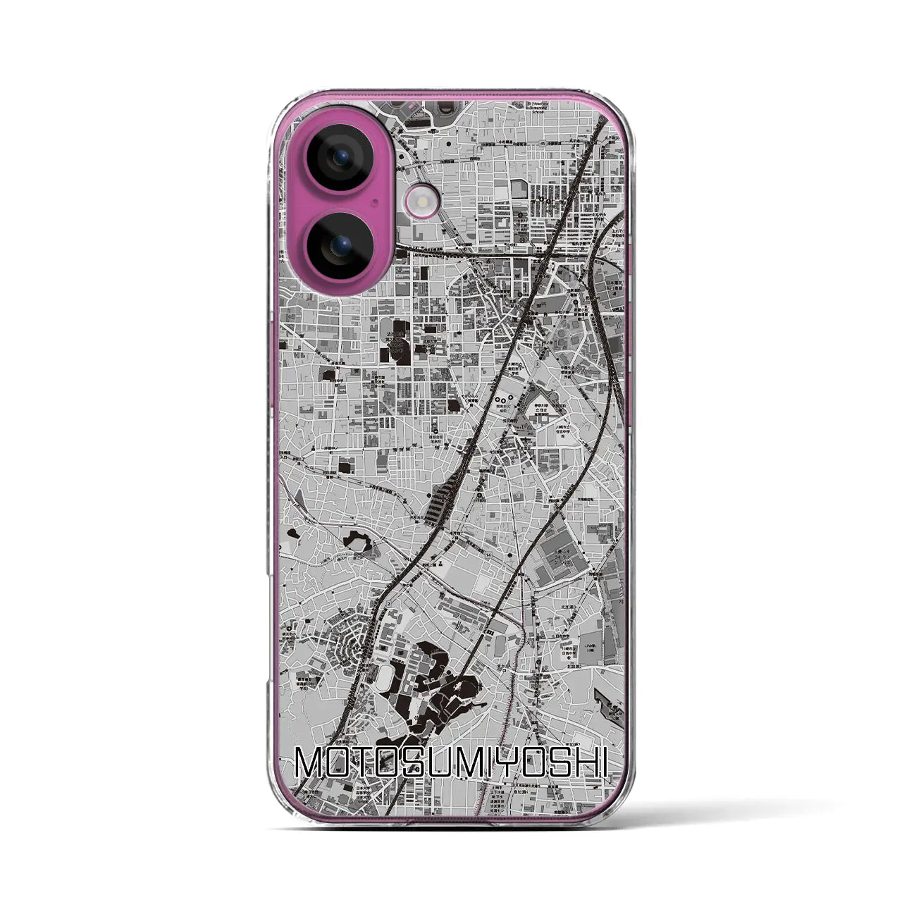 【元住吉(神奈川県)】地図柄iPhoneケース(クリアタイプ)