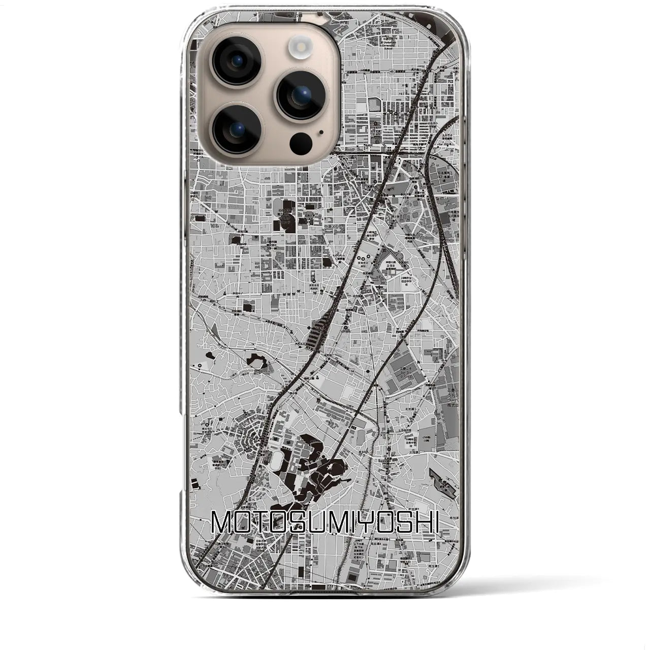 【元住吉(神奈川県)】地図柄iPhoneケース(クリアタイプ)