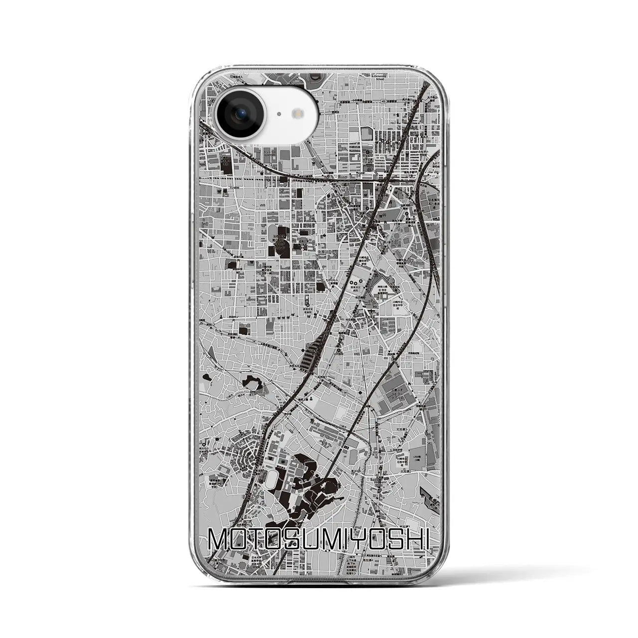 【元住吉(神奈川県)】地図柄iPhoneケース(クリアタイプ)