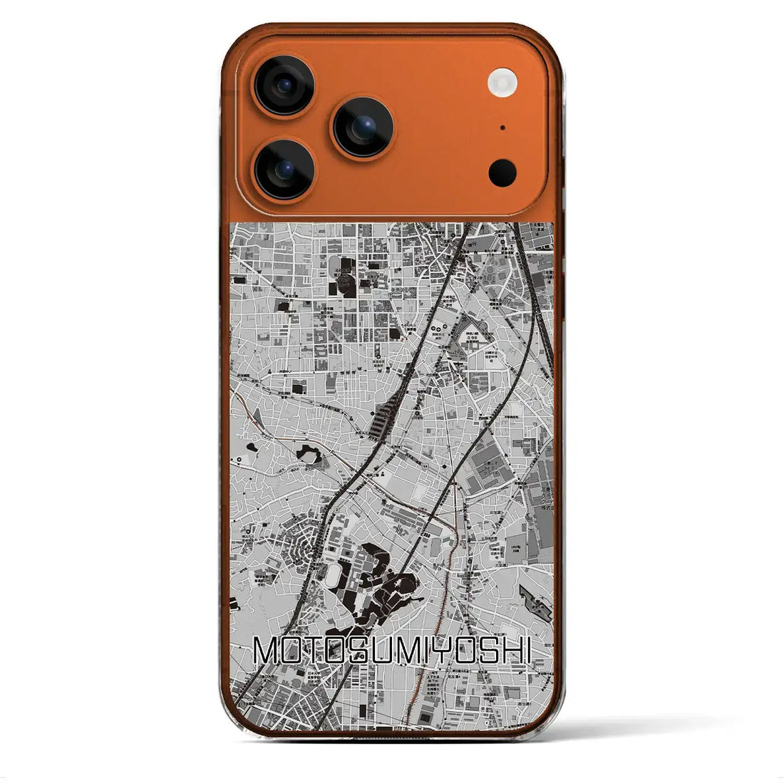 【元住吉(神奈川県)】地図柄iPhoneケース(クリアタイプ)