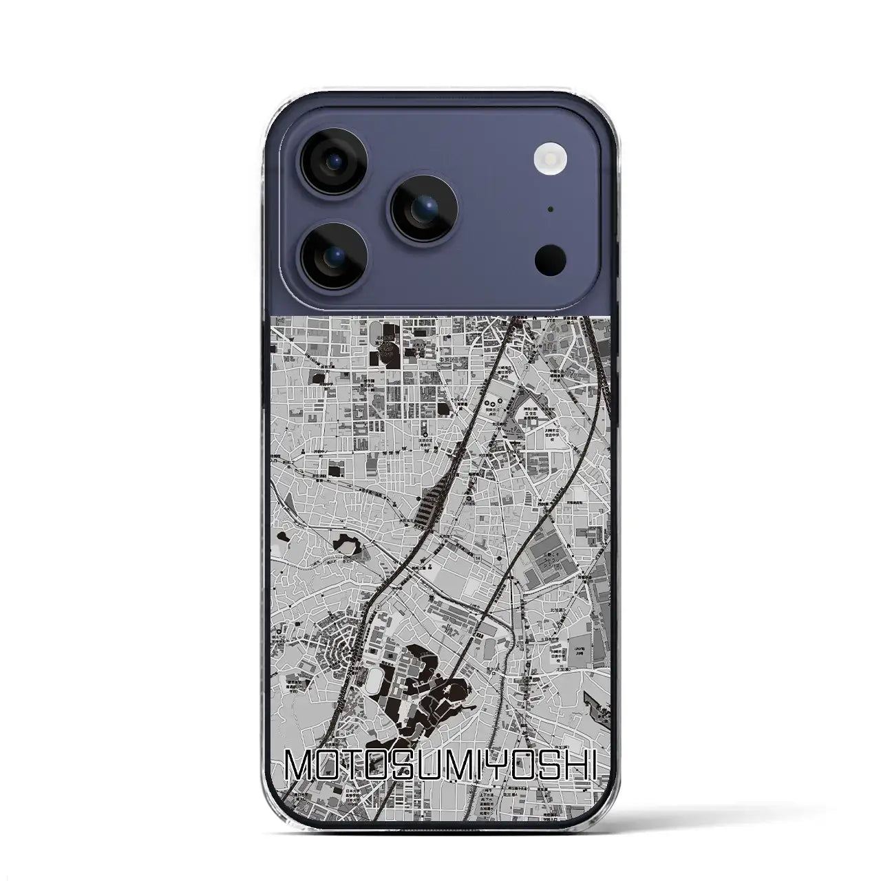 【元住吉(神奈川県)】地図柄iPhoneケース(クリアタイプ)