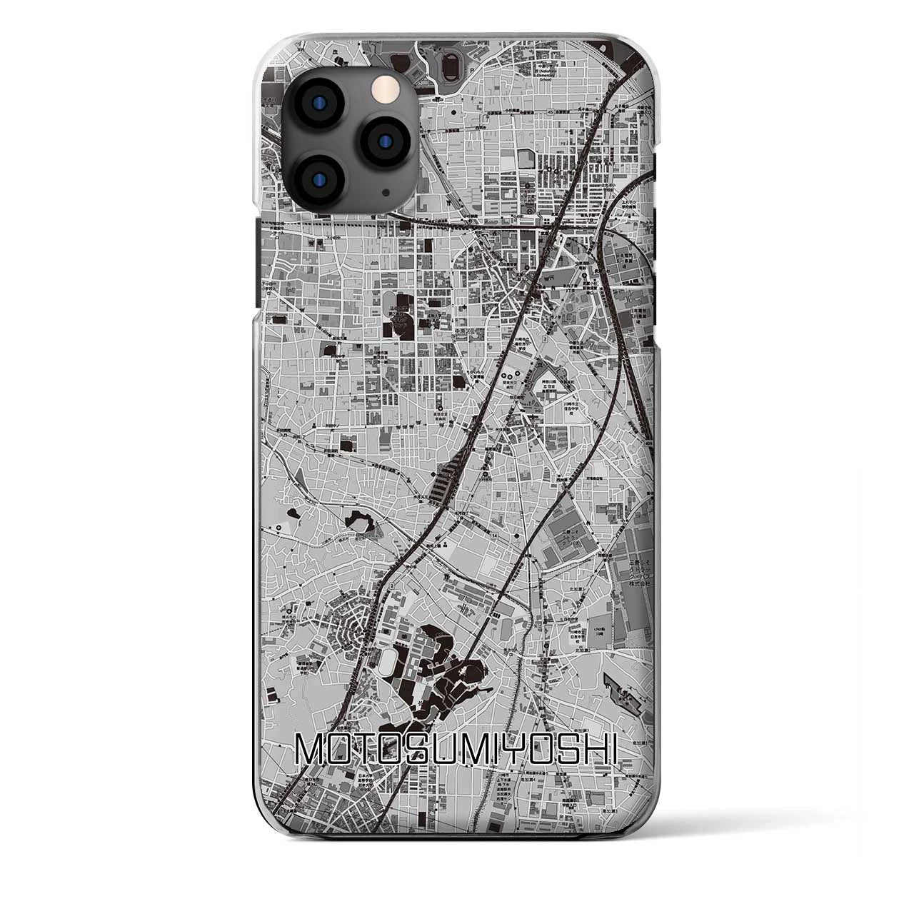 【元住吉(神奈川県)】地図柄iPhoneケース(クリアタイプ)