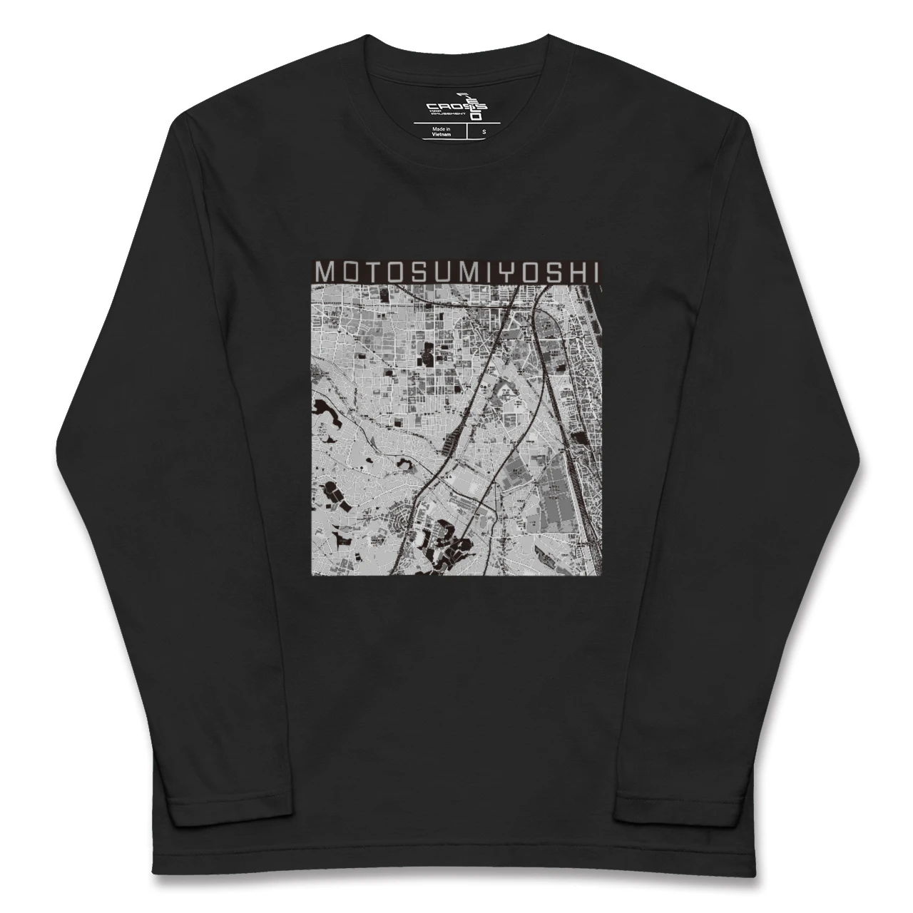 【元住吉(神奈川県)】地図柄ロングスリーブTシャツ