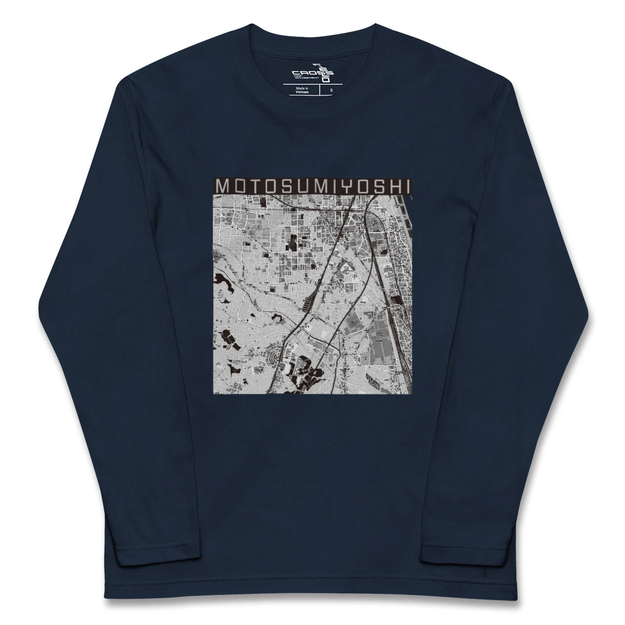 【元住吉(神奈川県)】地図柄ロングスリーブTシャツ